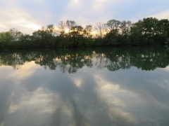 Coucher de soleil sur la Saône